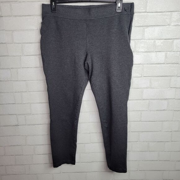 Eddie Bauer Gray Flat Front Ponte Pants - Picture 1 of 6